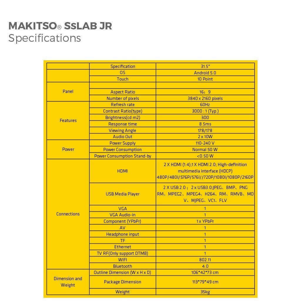Makitso Sslab JR 32" Black - 4K Digital Interactive - Image 8