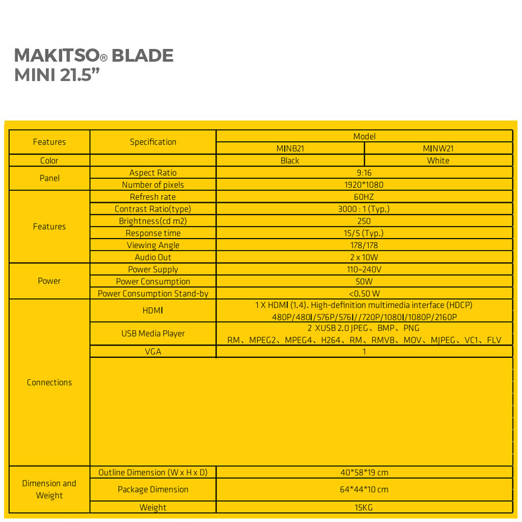 Makitso® Mini Blade 21.5 - Digital Signage Kiosk - Image 7